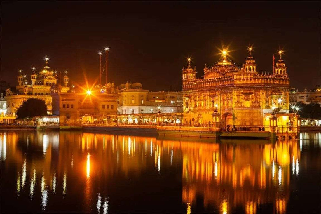 Golden Temple Painting Writings On The Wall Canvas Print