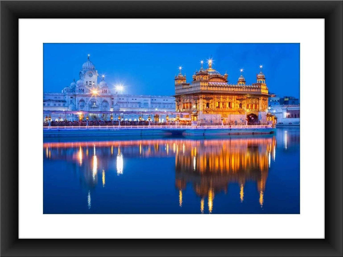 Golden Temple Painting Writings On The Wall Canvas Print