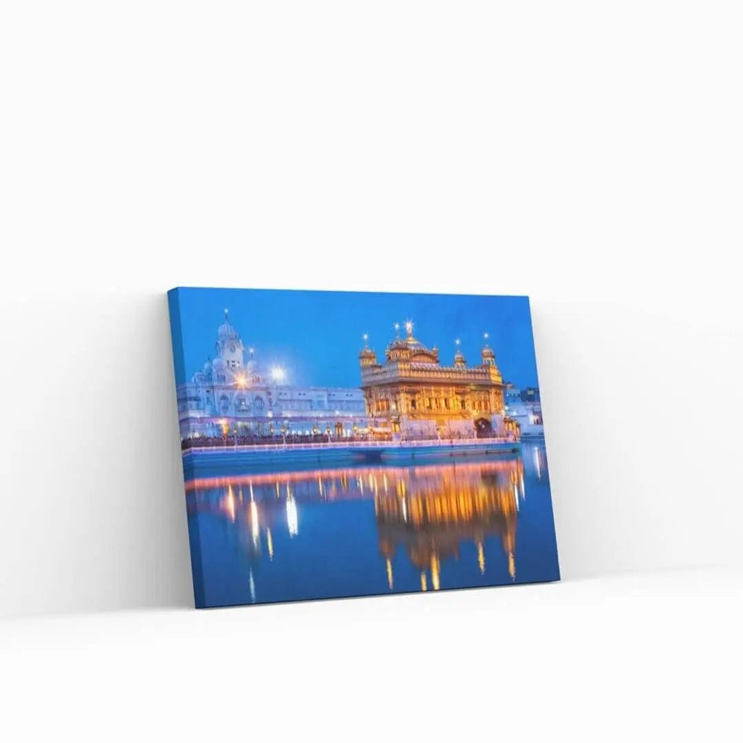 Golden Temple Painting Writings On The Wall Canvas Print