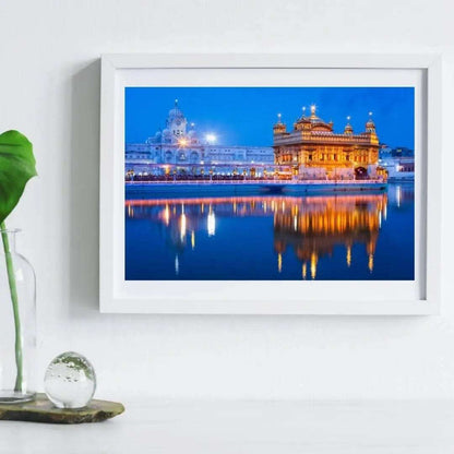 Golden Temple Painting Writings On The Wall Canvas Print
