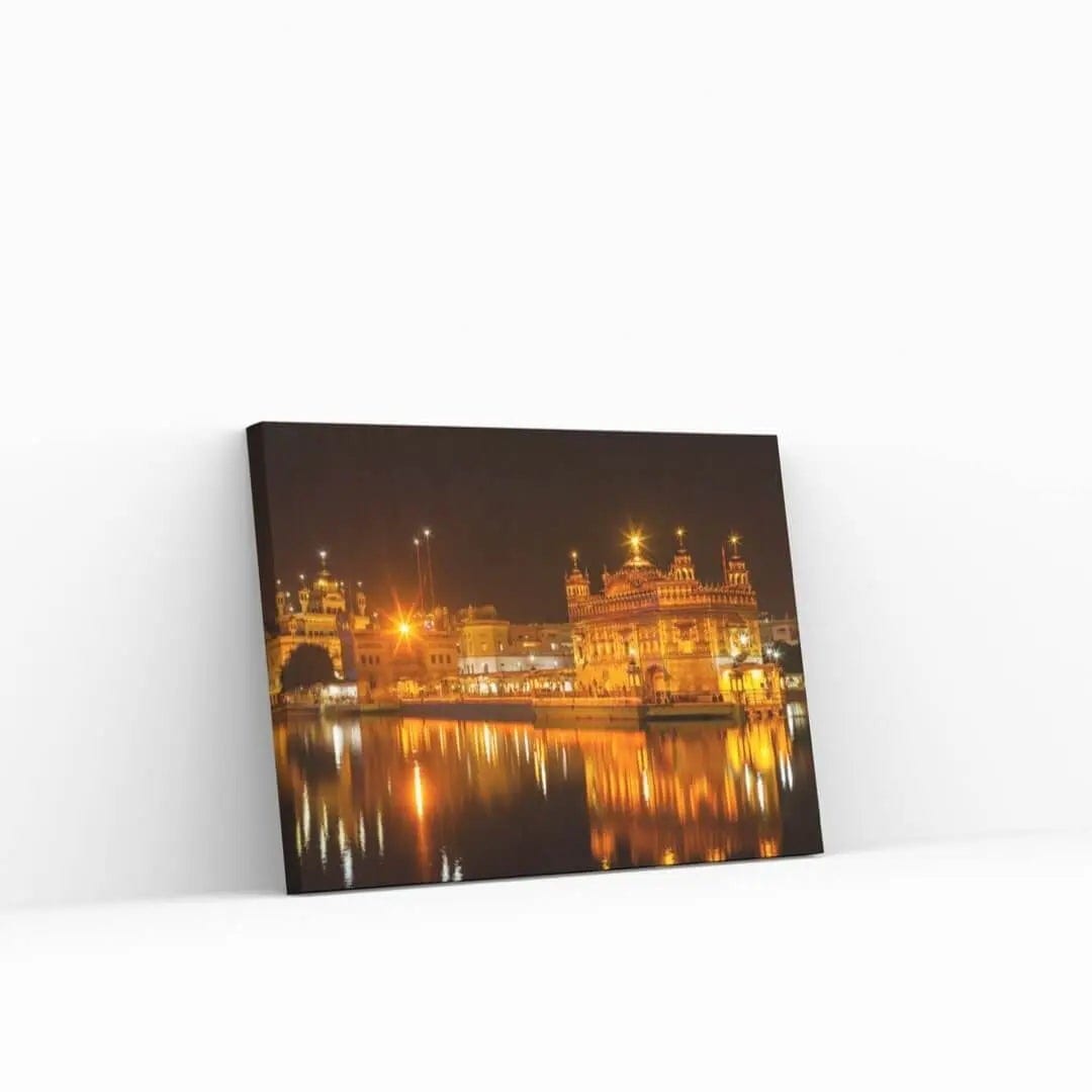 Golden Temple Painting Writings On The Wall Canvas Print