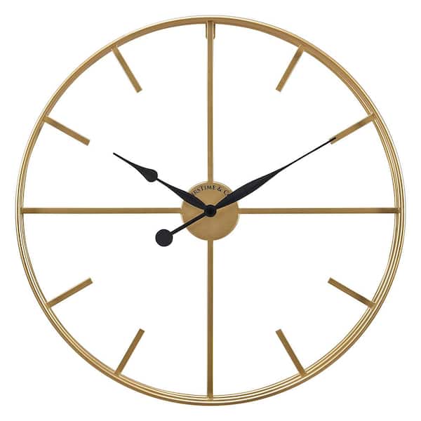 Golden Triple Ring Metal Wall Clock | Large Wall Clock – Writings On ...
