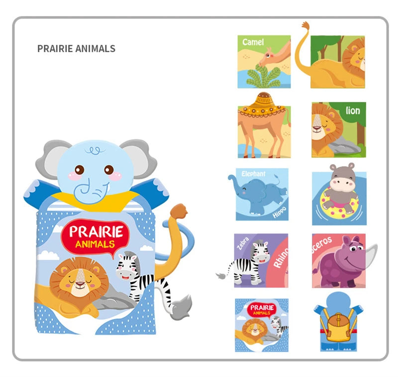 Hand Puppet Fabric Books Newborn Baby Educational Cloth Book Kids Early Learning Develop Cognize Reading Puzzle Book Toys игрушк