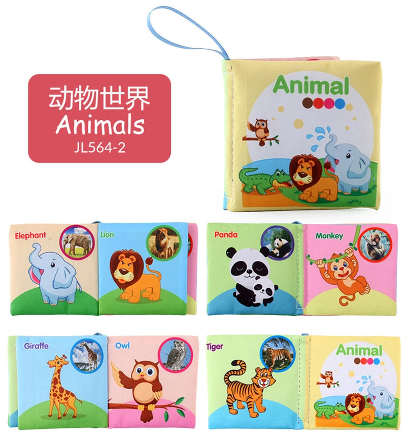 Baby Fabric Books 0-12 Monthes Educational Infant Early Learning Cloth Book Newborn Develop Cognize Reading Puzzle Toys