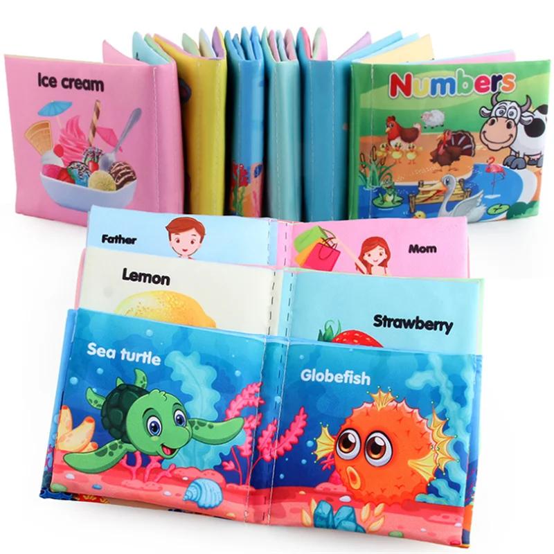 Hand Puppet Fabric Books Newborn Baby Educational Cloth Book Kids Early Learning Develop Cognize Reading Puzzle Book Toys игрушк