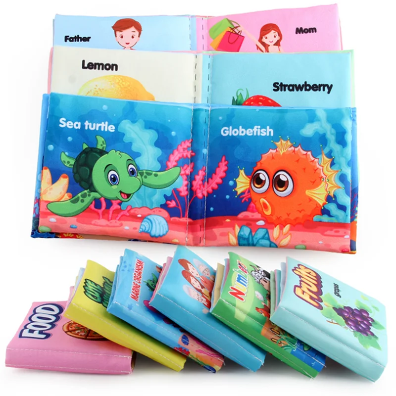 Hand Puppet Fabric Books Newborn Baby Educational Cloth Book Kids Early Learning Develop Cognize Reading Puzzle Book Toys игрушк