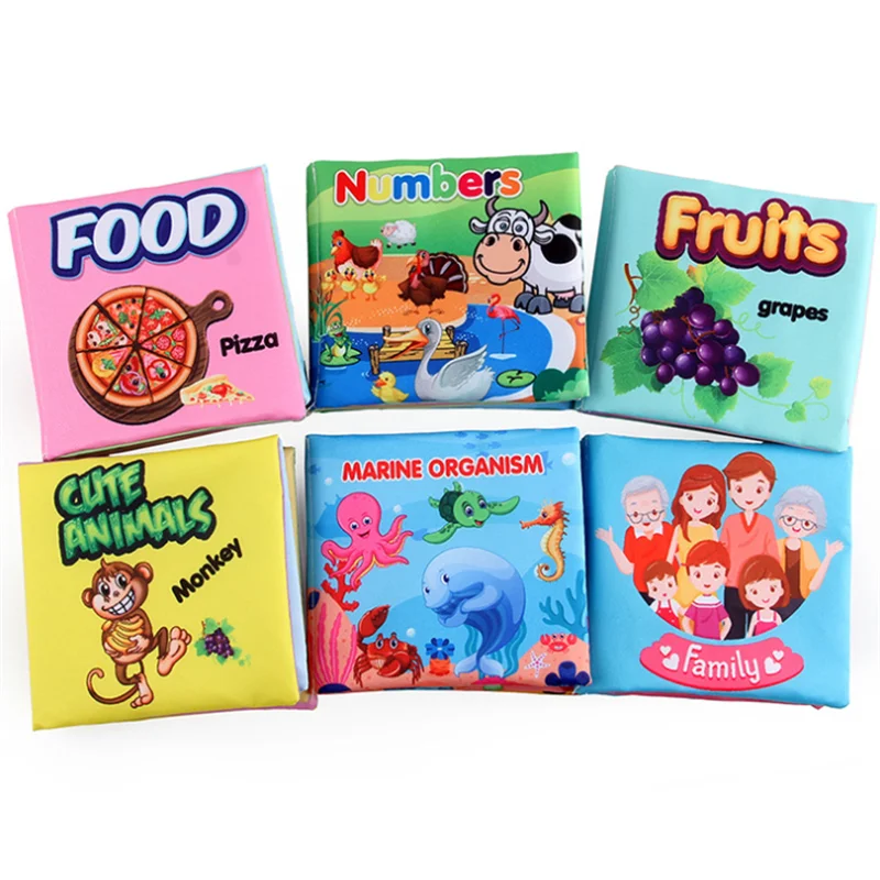 Hand Puppet Fabric Books Newborn Baby Educational Cloth Book Kids Early Learning Develop Cognize Reading Puzzle Book Toys игрушк