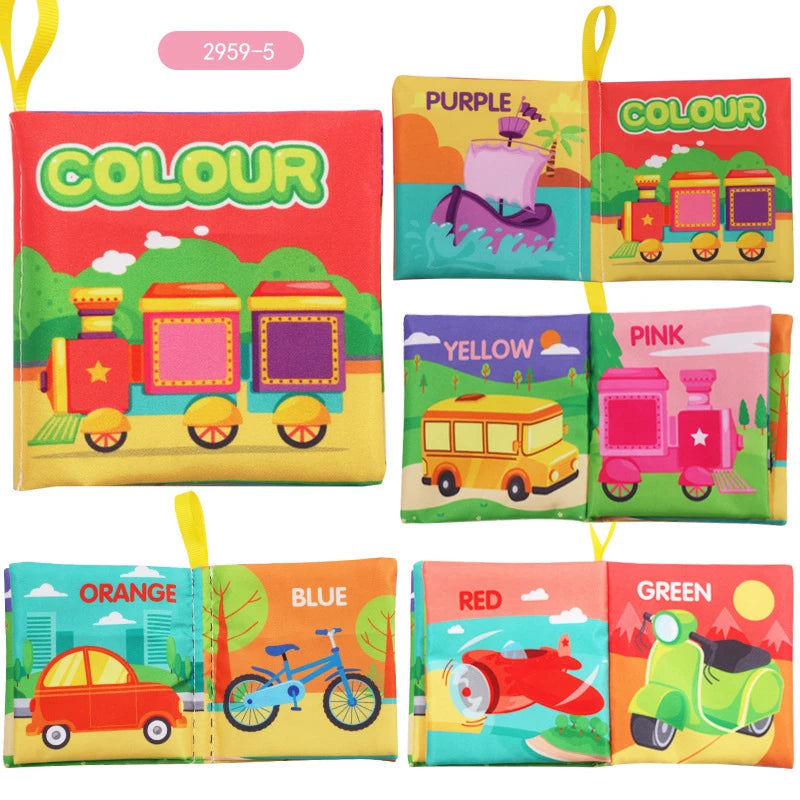 Baby Fabric Books 0-12 Monthes Educational Infant Early Learning Cloth Book Newborn Develop Cognize Reading Puzzle Toys