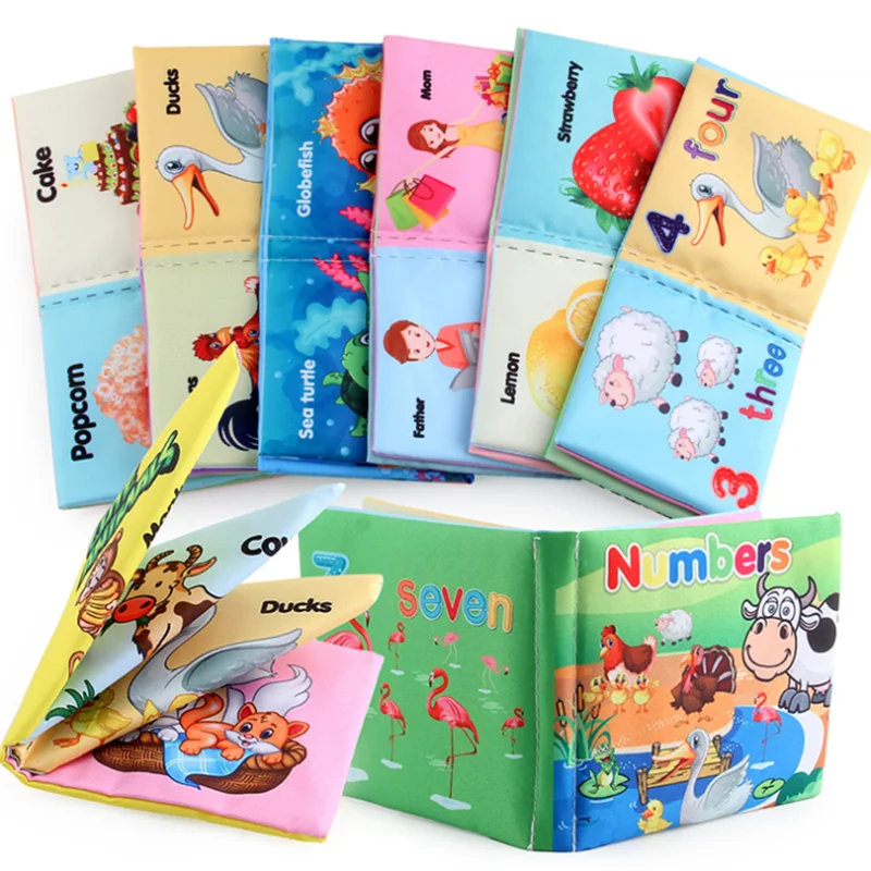 Hand Puppet Fabric Books Newborn Baby Educational Cloth Book Kids Early Learning Develop Cognize Reading Puzzle Book Toys игрушк