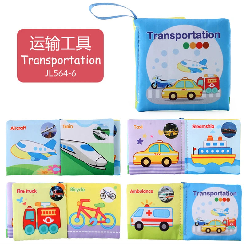 Baby Fabric Books 0-12 Monthes Educational Infant Early Learning Cloth Book Newborn Develop Cognize Reading Puzzle Toys