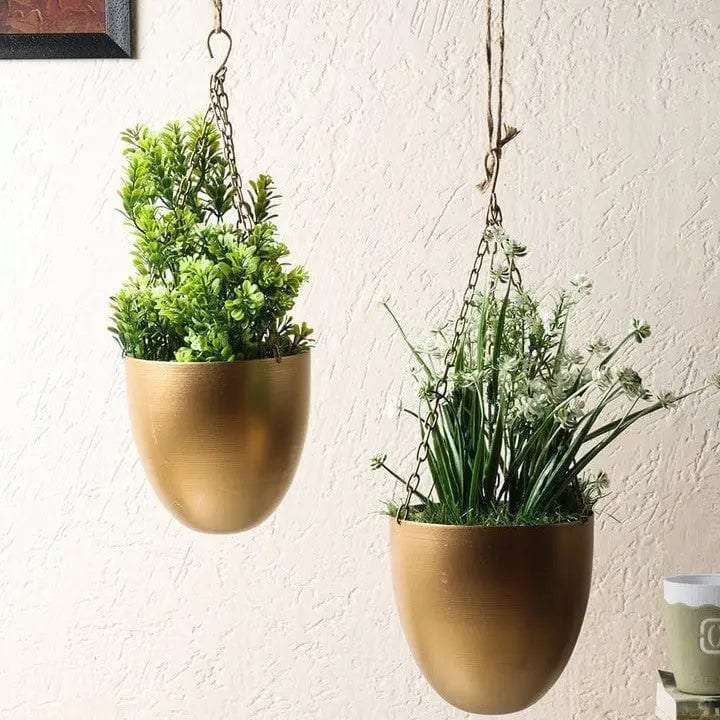 Hanging Capsule Shape Planter - Set of 2 Writings On The Wall home decor