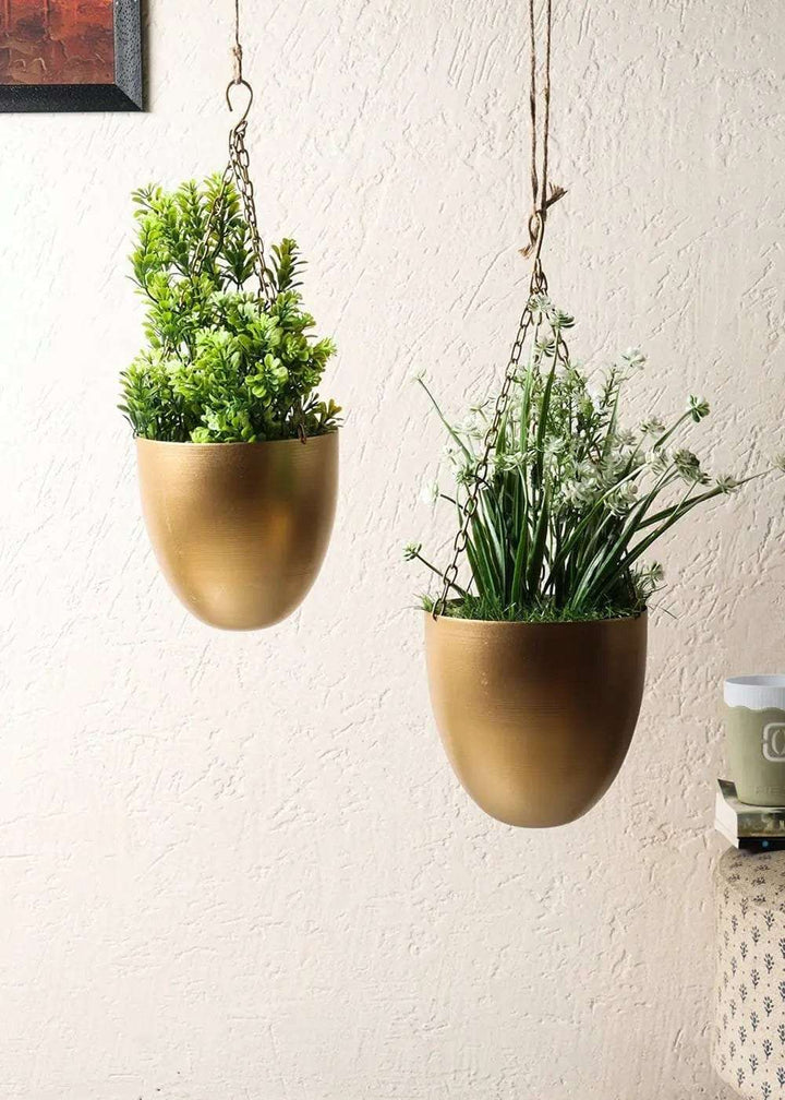 Hanging Capsule Shape Planter - Set of 2 Writings On The Wall home decor