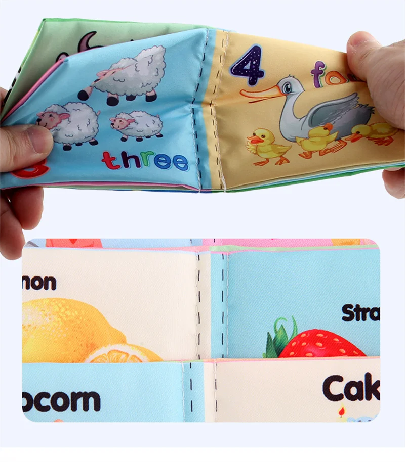 Hand Puppet Fabric Books Newborn Baby Educational Cloth Book Kids Early Learning Develop Cognize Reading Puzzle Book Toys игрушк