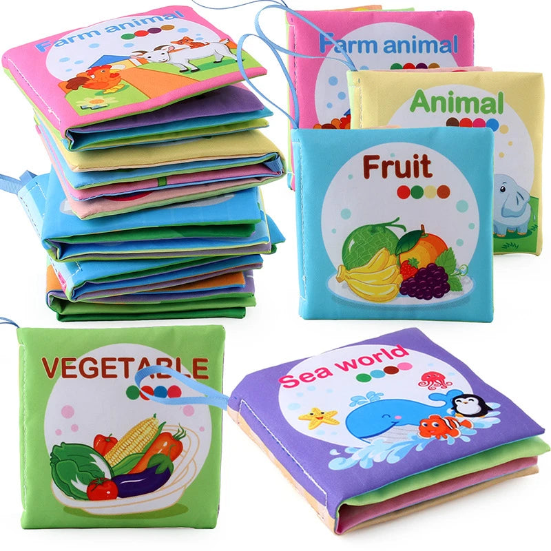 Hand Puppet Fabric Books Newborn Baby Educational Cloth Book Kids Early Learning Develop Cognize Reading Puzzle Book Toys игрушк