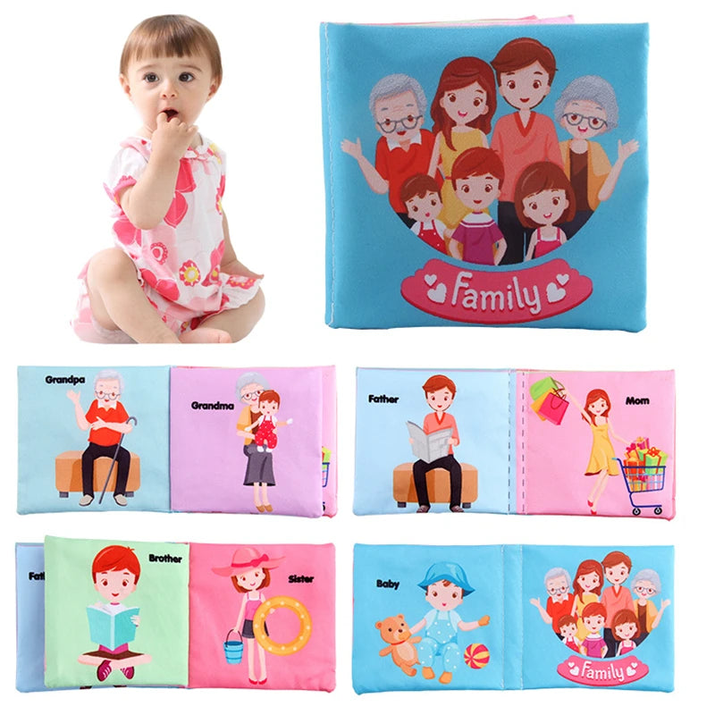 Hand Puppet Fabric Books Newborn Baby Educational Cloth Book Kids Early Learning Develop Cognize Reading Puzzle Book Toys игрушк