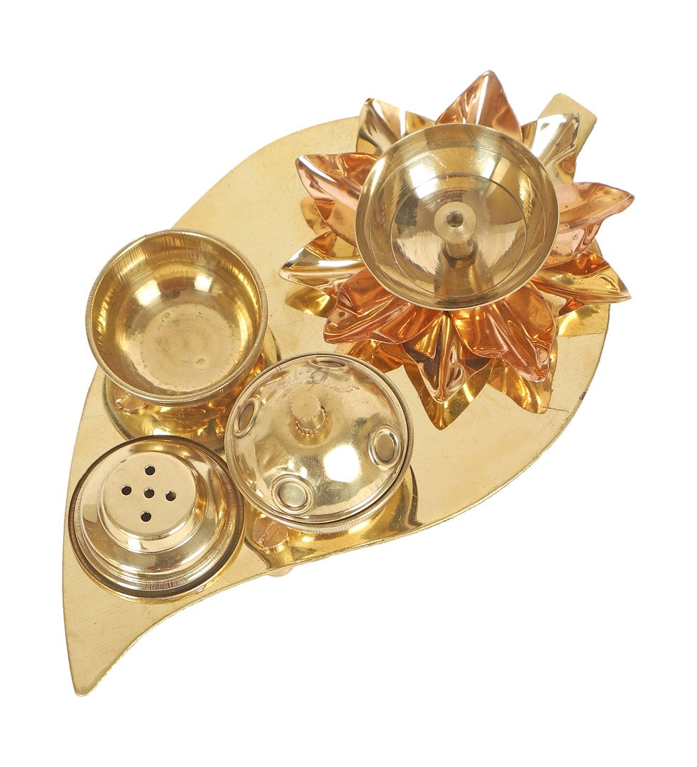 Betel Leaf Brass Pooja Thali