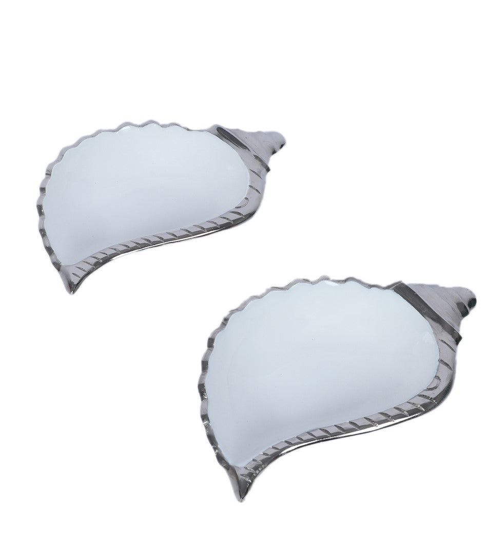 Shankh Shaped Metal Serving Platter - Set of 2