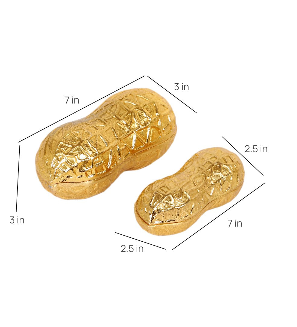 Peanut Shaped Metal Platter - Set of 2