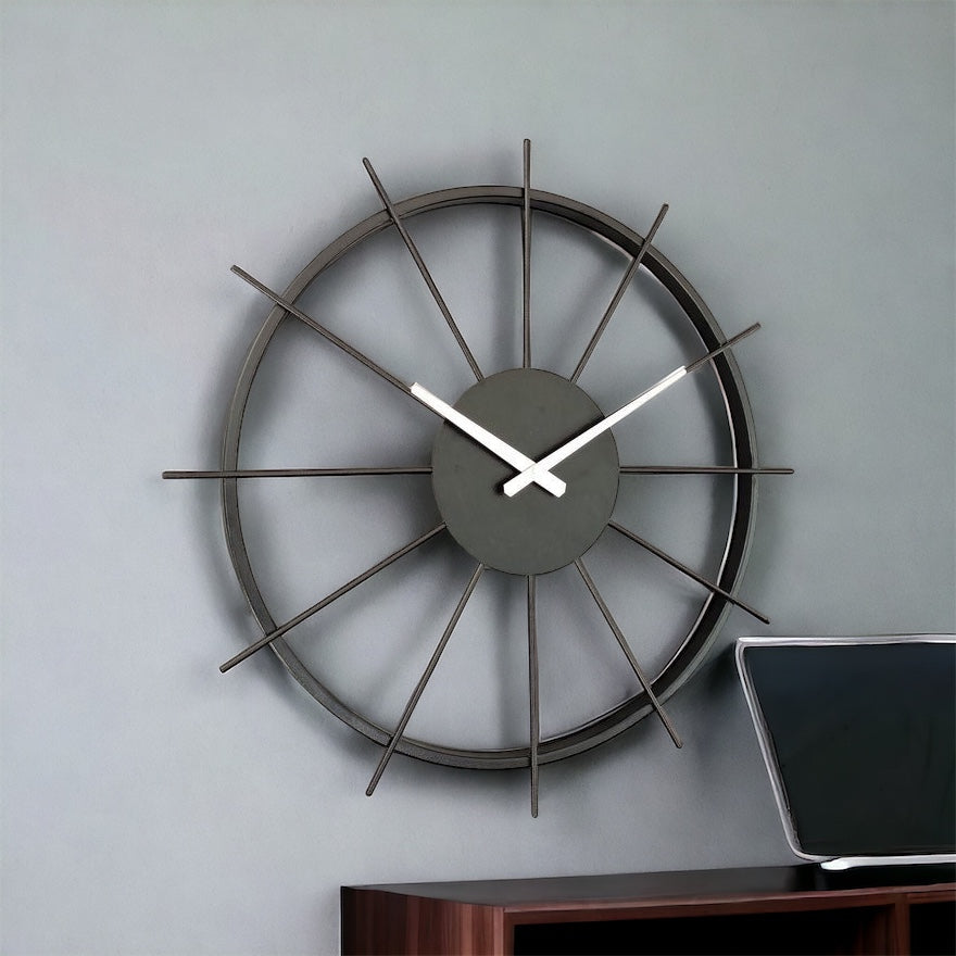 Black Spikes Wall Clock