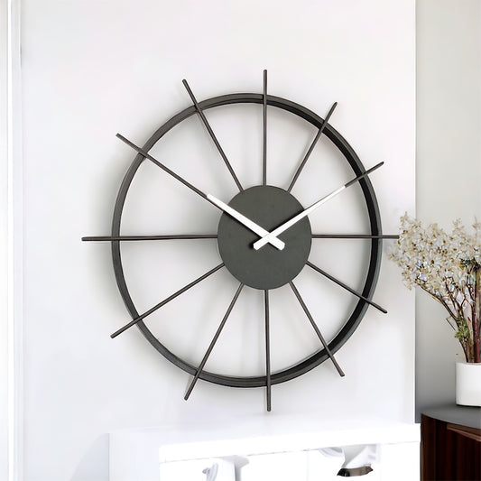 Black Spikes Wall Clock