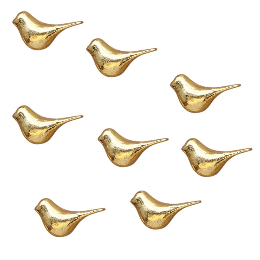 Golden Birds Wall Hanging - Set of 8