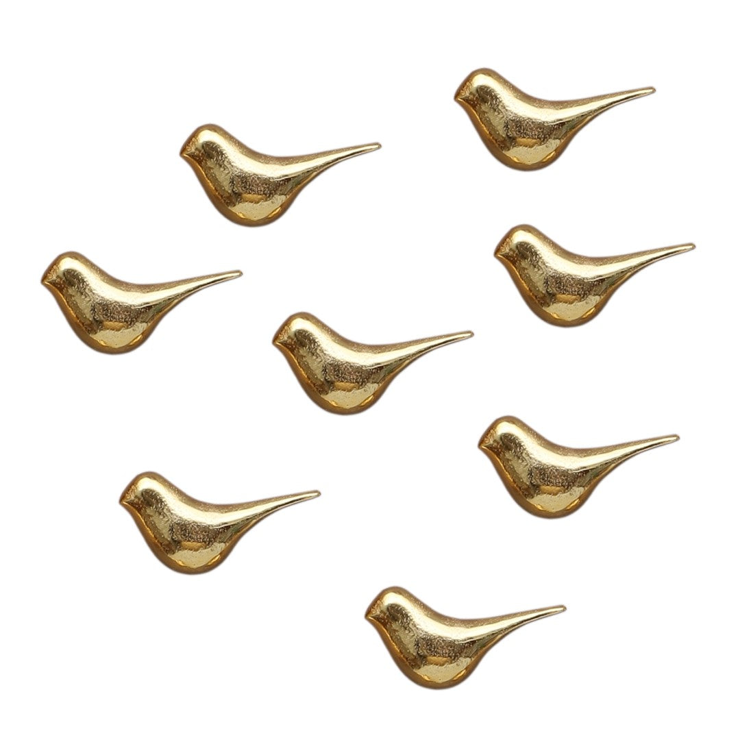 Golden Birds Wall Hanging - Set of 8