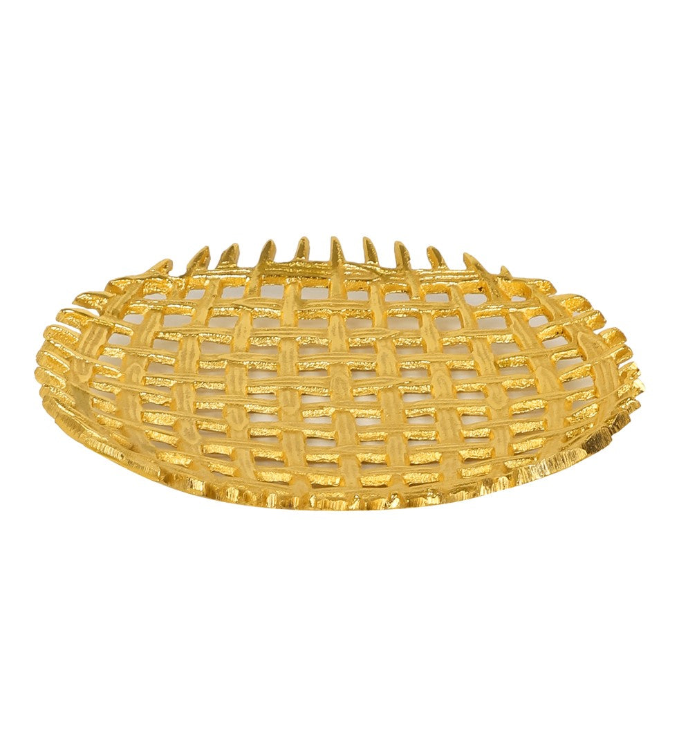 Large Round Mesh Aluminum Platter