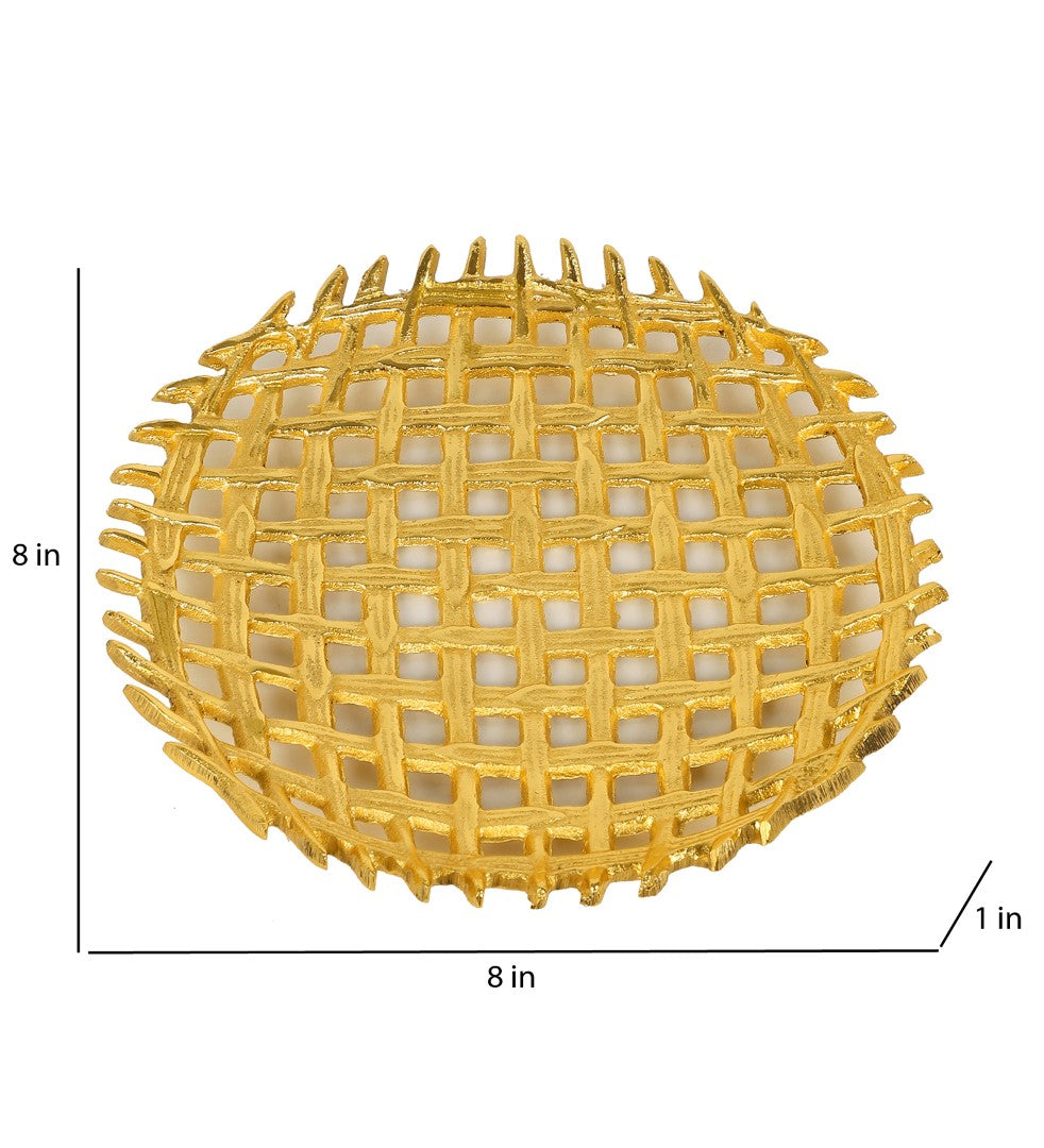 Large Round Mesh Aluminum Platter