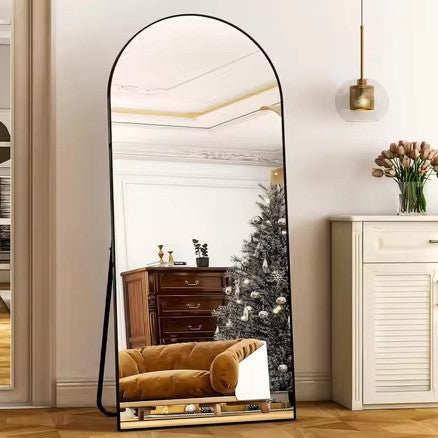 Full Length Sleek Designer Wall/Floor Mirror - Arched