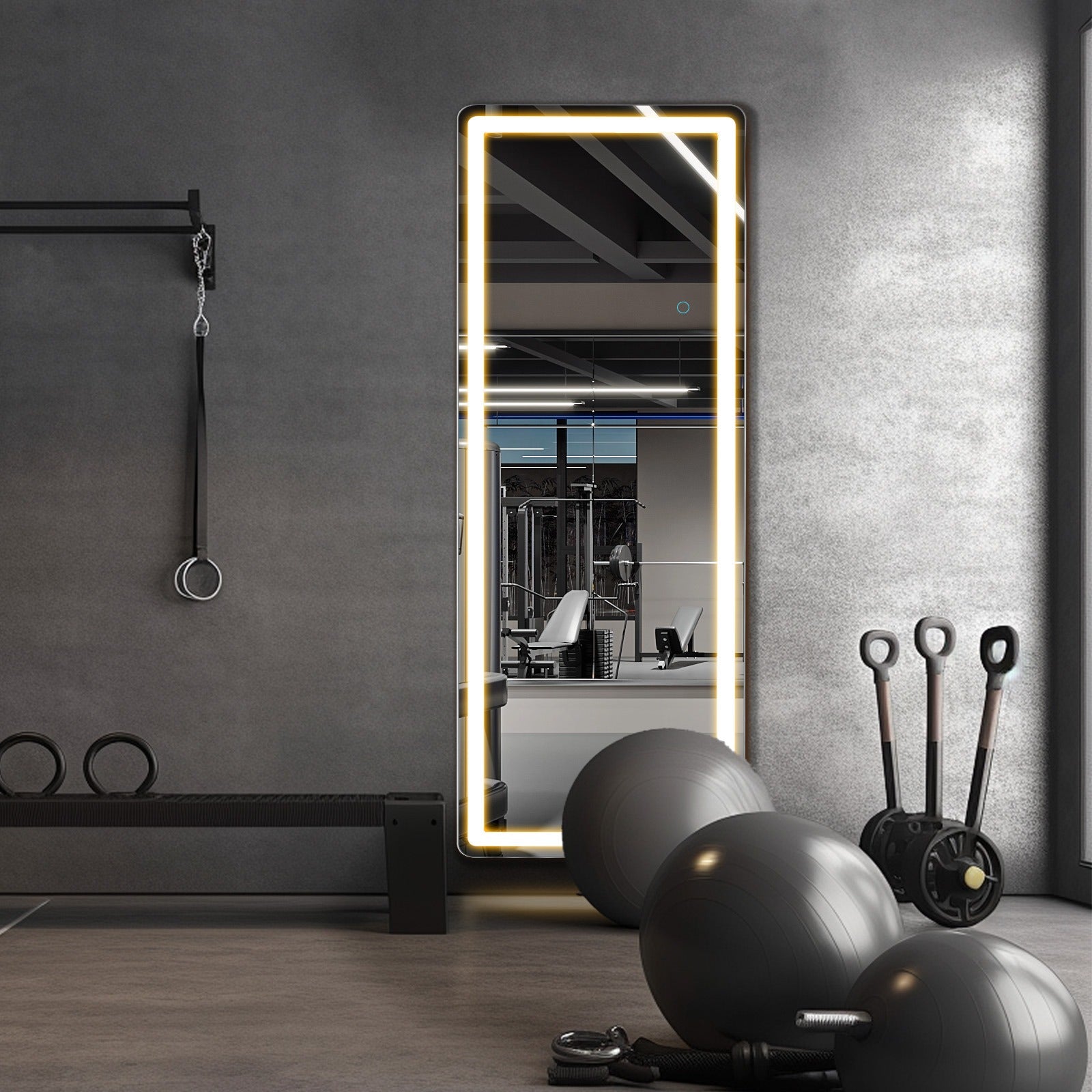 LED Full Length Sleek Designer Wall/Floor Mirror - Rectangle