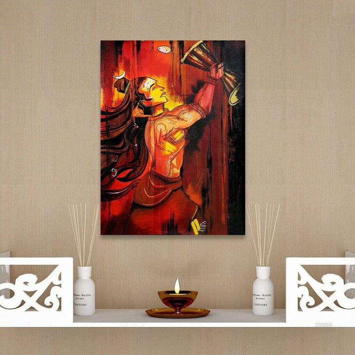 Lord Shiva Oil Painting Writings On The Wall Oil Painting