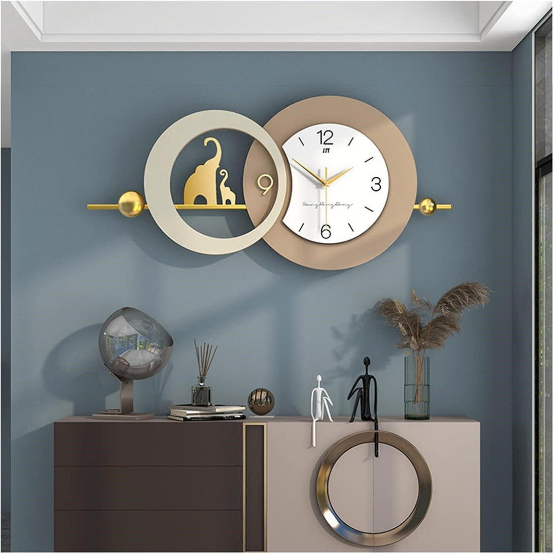 Luxury Nordic Overlapping Ring Wall Clock by writingsonthewall