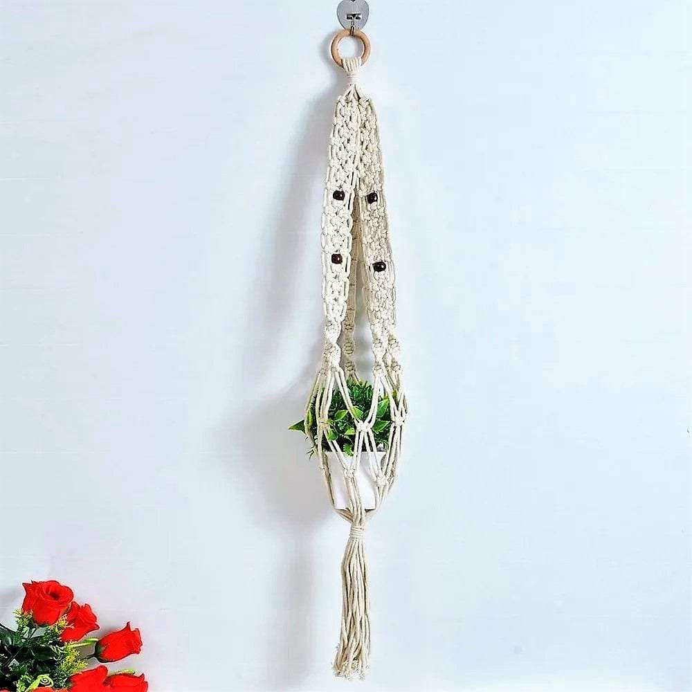 Macrame Chain Locking Plant Hanger Writings On The Wall Wall Hanging