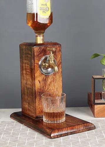 Mango Wood And Brass Drink Dispenser Writings On The Wall bestseller