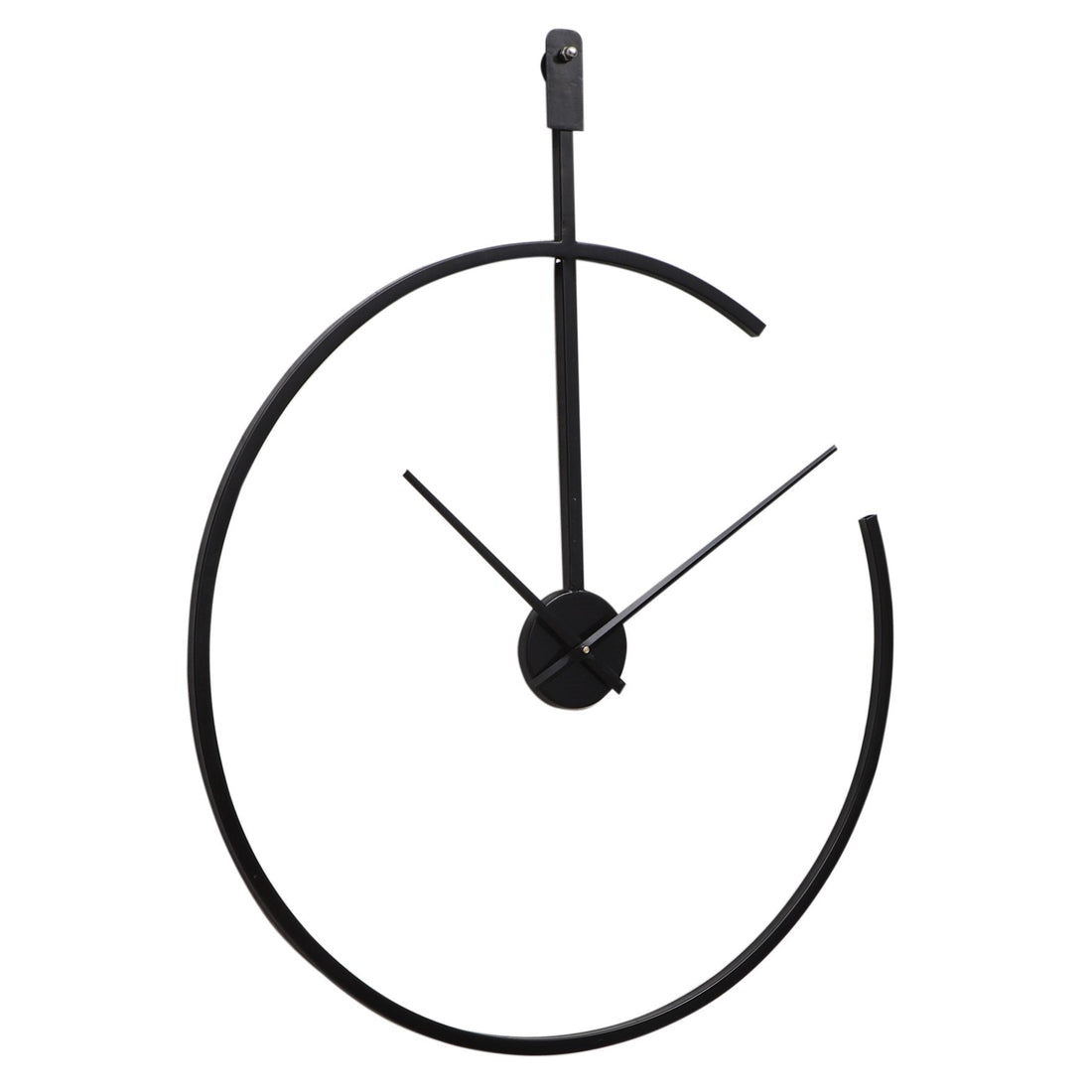 Minimal Arc Black Wall Clock Writings On The Wall Metal Wall Clock