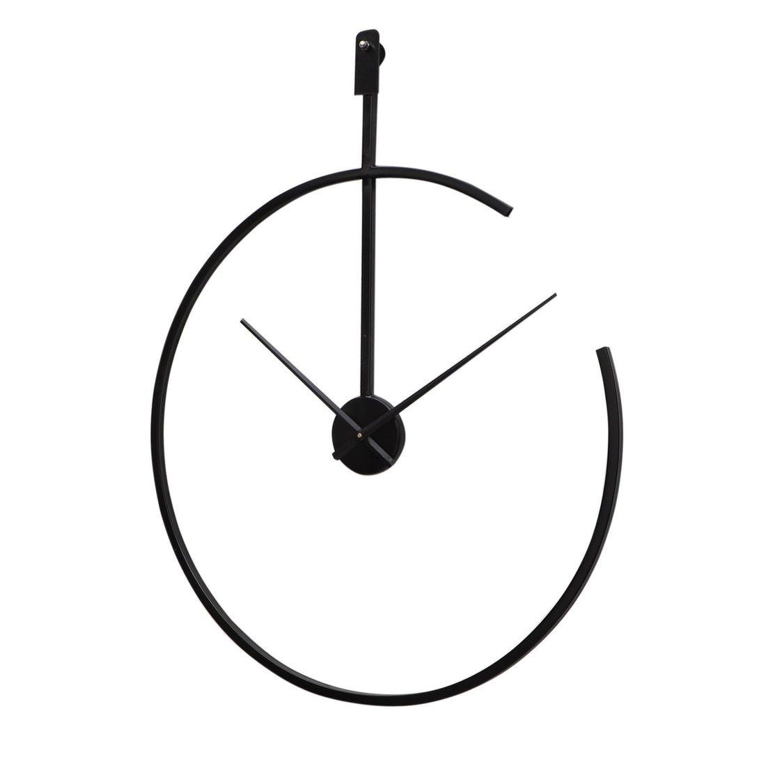 Minimal Arc Black Wall Clock Writings On The Wall Metal Wall Clock