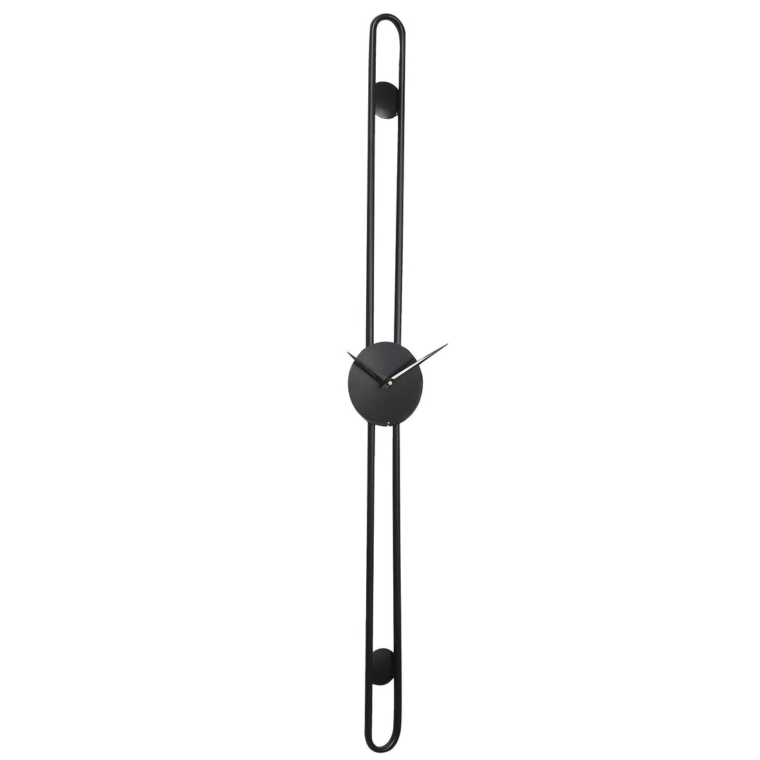 Minimal Long Hollow Black Wall Clock Writings On The Wall Metal Wall Clock