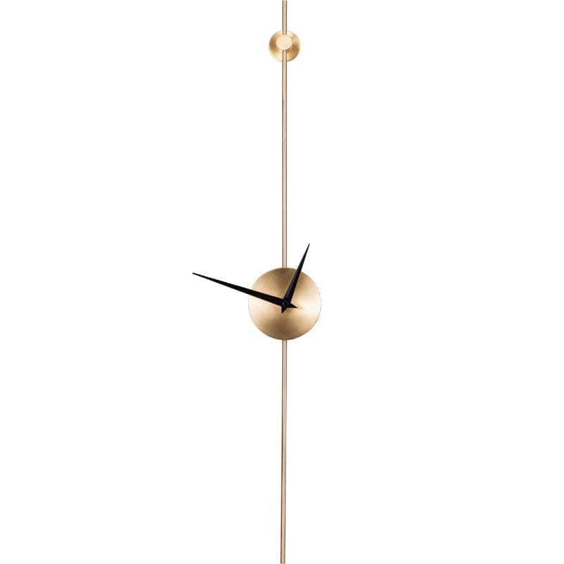 Minimal Slim Gold Wall Clock Writings On The Wall Metal Wall Clock