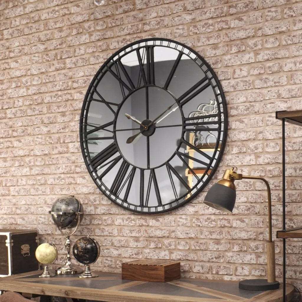 Mirror Wall Clock Writings On The Wall Metal Wall Clock