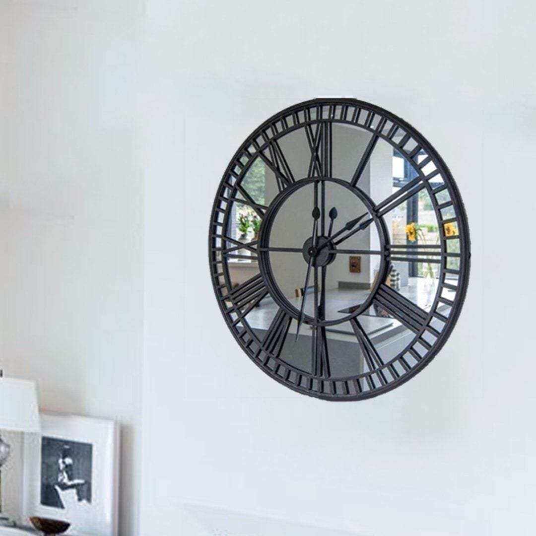 Mirror Wall Clock Writings On The Wall Metal Wall Clock