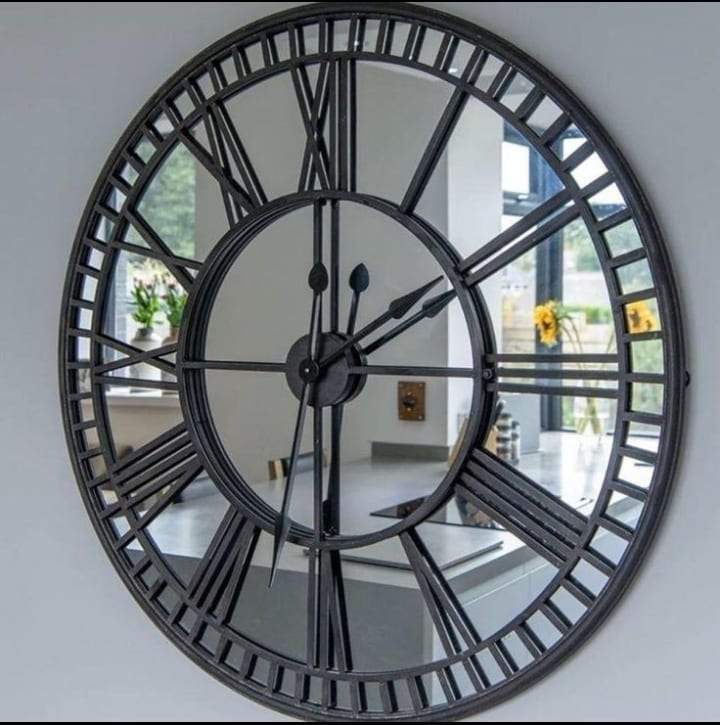 Mirror Wall Clock Writings On The Wall Metal Wall Clock