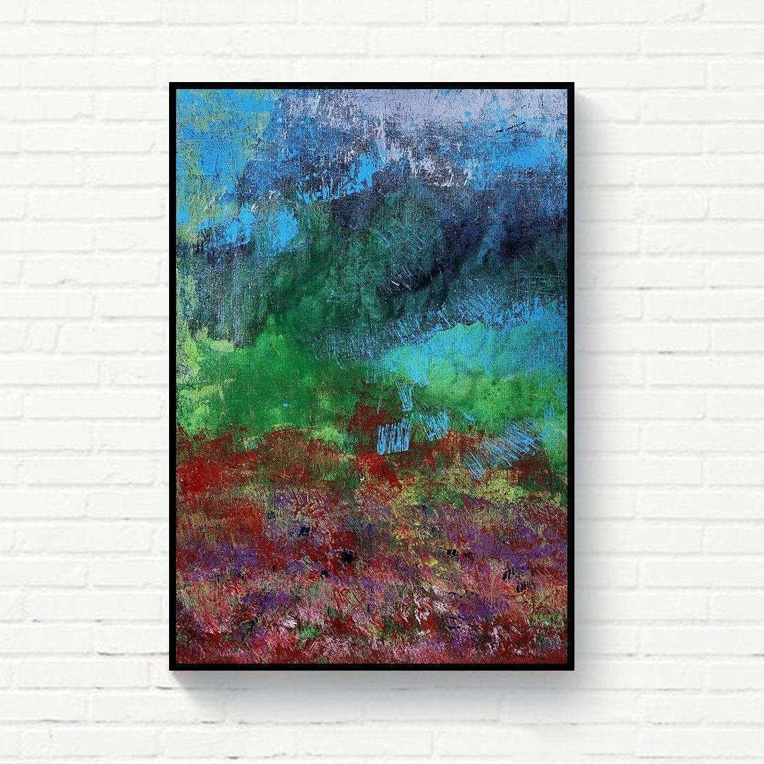 Misty Meadows - Acrylic on Canvas Painting Writings On The Wall Oil Painting
