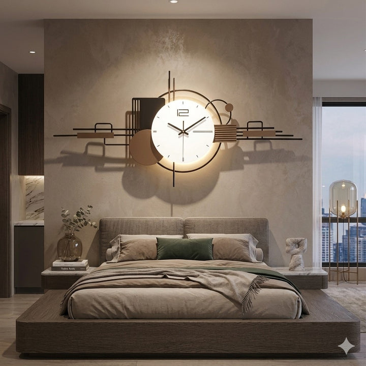 ModernGeometricBacklitWallClock by Writings on the wall
