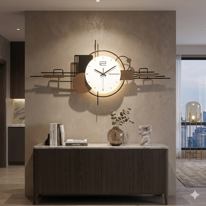ModernGeometricBacklitWallClock by Writings on the wall
