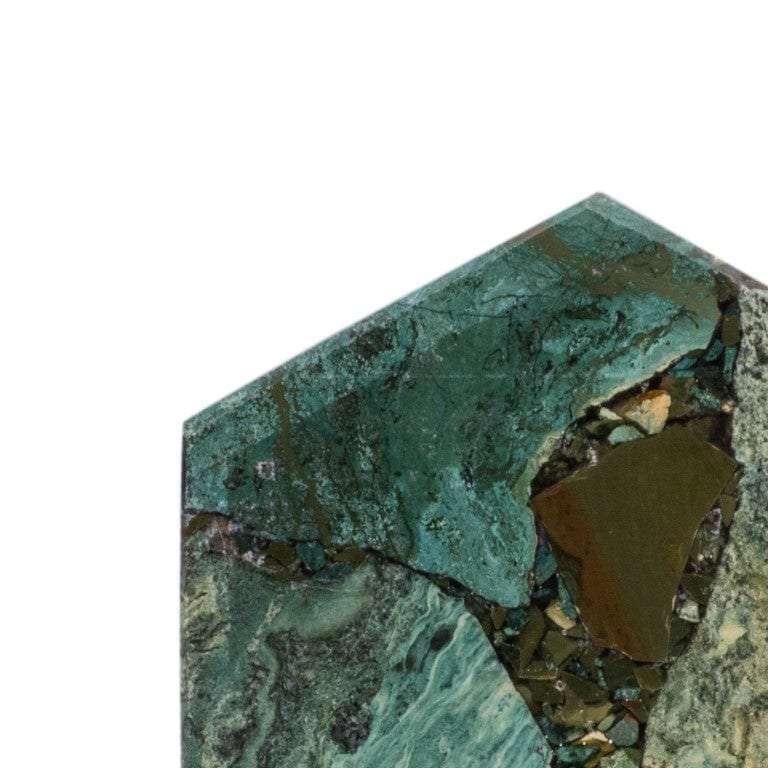 Moss Agate Hexagon Coasters - Set of 4 Writings On The Wall Coasters