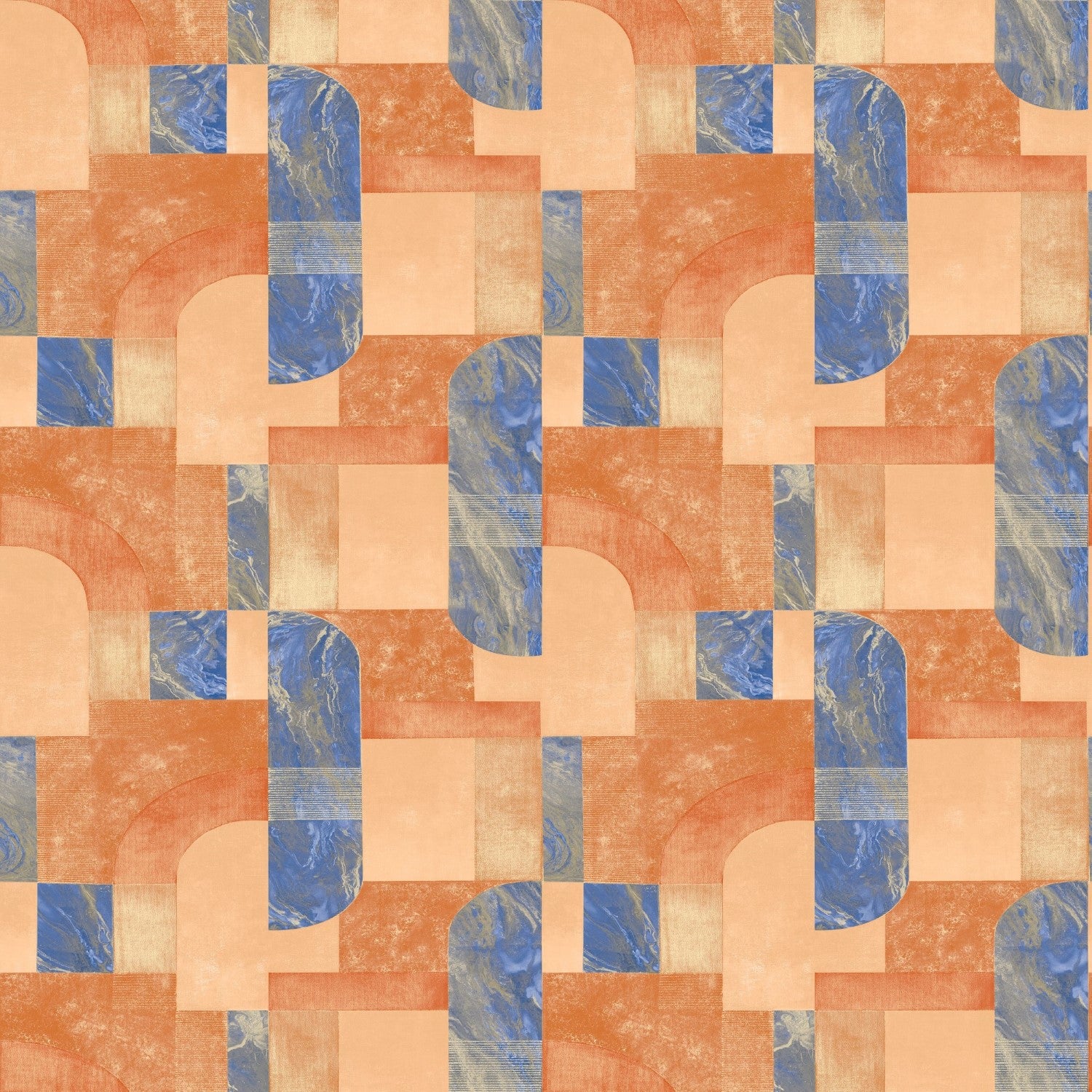 3D Illusion- Orange Wallpaper