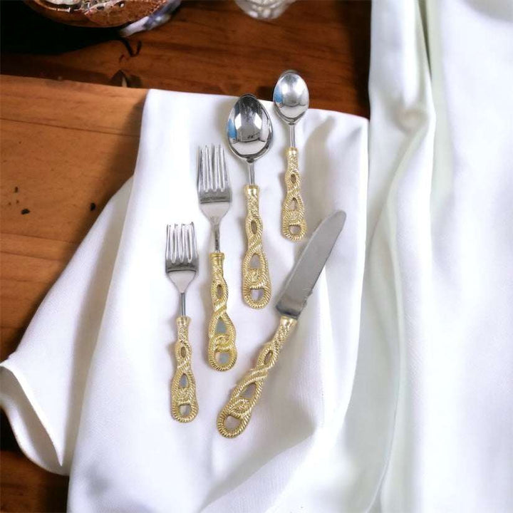 Premium Silverware - Pallas - The one with Chain Design Writings On The Wall Kitchen & Dining