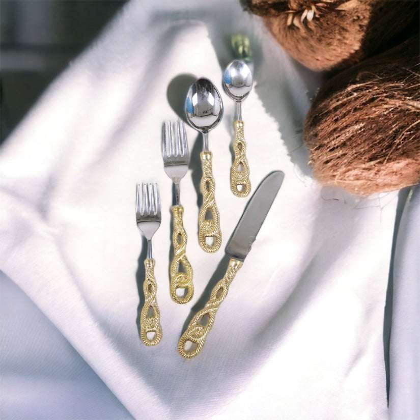 Premium Silverware - Pallas - The one with Chain Design Writings On The Wall Kitchen & Dining