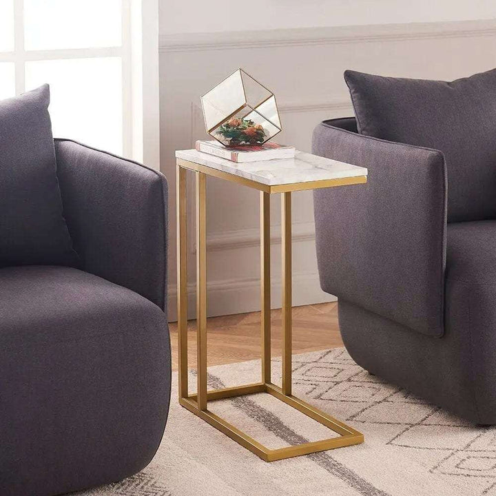 Rectangle Side Table with Marble Top Writings On The Wall bestseller