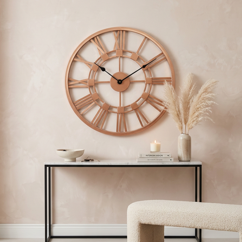 Rose Gold Designer Wall Clock